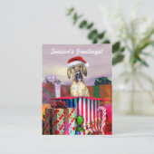 Geweldige kerstverrassingsbrindle UC Kaart (Staand voorkant)