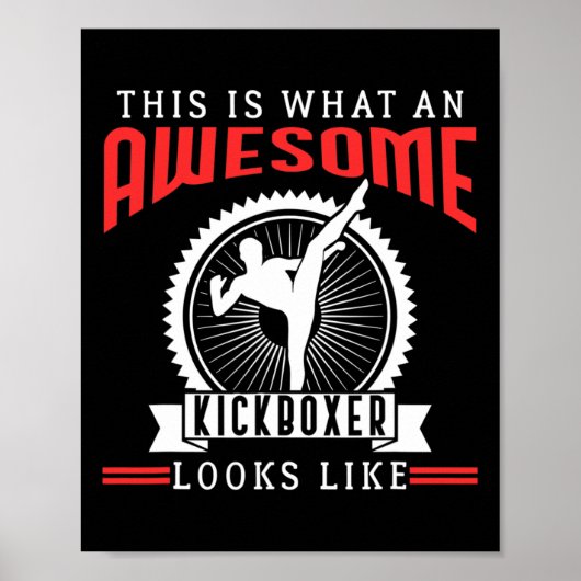 Geweldige Kickboxer Kickboksen Grappige Quotes Fan Poster (Voorkant)