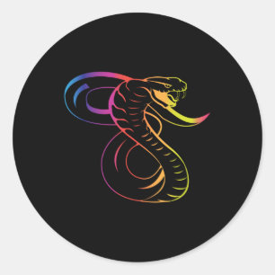 Geweldige King Cobra Snake Ronde Sticker
