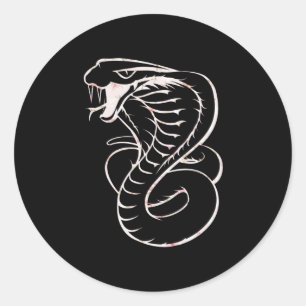 Geweldige King Cobra Snake Ronde Sticker