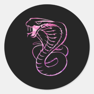 Geweldige King Cobra Snake Ronde Sticker