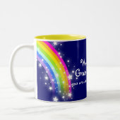 "Geweldige kleindochter" blauwe mok van de regenbo (Links)