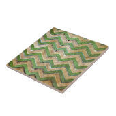 Geweldige koel chevron zigzag patroon tegeltje (Zijkant)