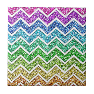 Geweldige koele trendy chevron zigzag patroon rege tegeltje