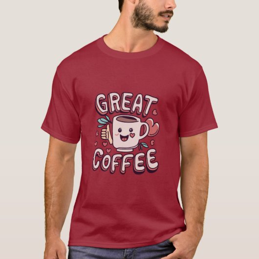 Geweldige koffie t-shirt (Voorkant)