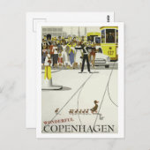 Geweldige Kopenhagen, grote cultuurstad Briefkaart (Voorkant / Achterkant)
