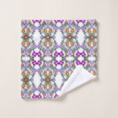 Geweldige Lacy look van Flowers Pink Bad Handdoek (Wasdoekje)