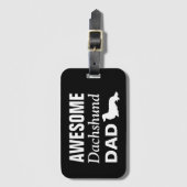 Geweldige lang haar teckel papa Bagagelabel (Voorkant (verticaal))