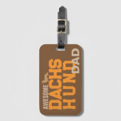 Geweldige lang haar teckel papa Bagagelabel (Voorkant (verticaal))