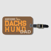 Geweldige lang haar teckel papa Bagagelabel (Voorkant (horizontaal))