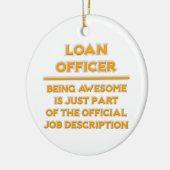 Geweldige leningfunctionaris .. Taakbeschrijving Keramisch Ornament (Links)