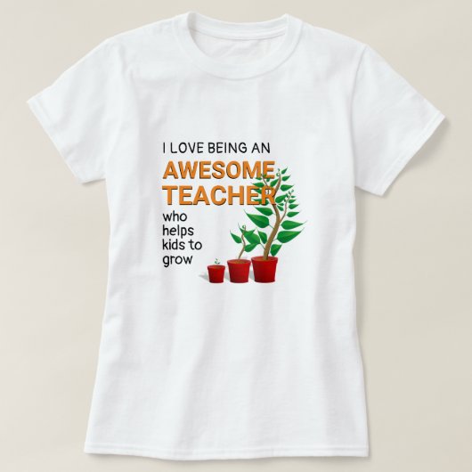 Geweldige leraar helpt Kinder groei T-shirt (Design voorkant)