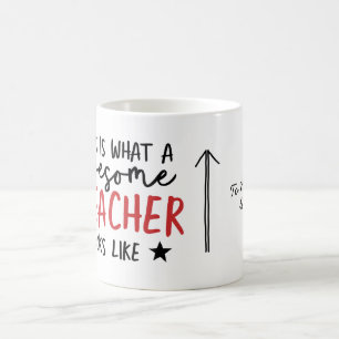 Geweldige leraar modern typografie cadeau koffiemok