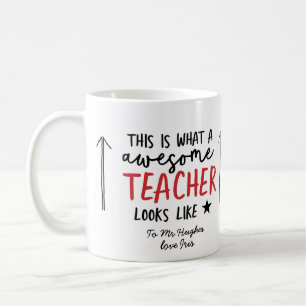 Geweldige leraar modern typografie cadeau koffiemok