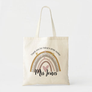 Geweldige Leraar Regenboog Dank je wel pensionerin Tote Bag