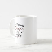 Geweldige leraren veranderen elke dag levens koffiemok (Voorkant links)