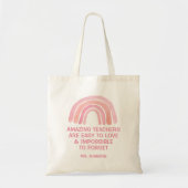 Geweldige Leraren zijn Gemakkelijk te Liefde Roze Tote Bag (Voorkant)
