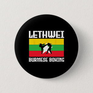 Geweldige Lethwei Birmese Bokspak Kick Mma Kickbok Ronde Button 5,7 Cm