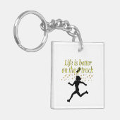 GEWELDIGE LEVEN IS BETER OP DE BAAN ONTWERP SLEUTELHANGER (Voorkant Links)