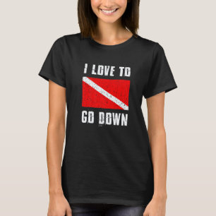 Geweldige Liefde Om Onder Diver Vlag Duiken Duiken T-shirt