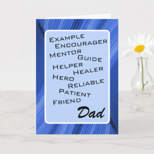 Geweldige lijst met eigenschappen van papa - mijn kaart