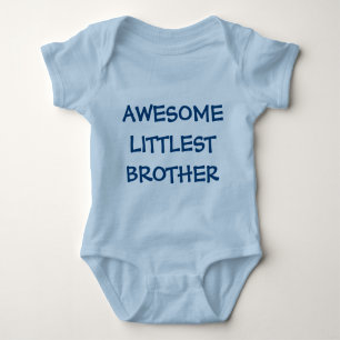 GEWELDIGE LITTLEST BROTHER Blue Baby Romper