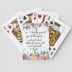 Geweldige logopedist op school bedankcadeau logope pokerkaarten