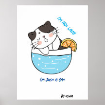 Geweldige luie kat sarcastische meme Humor aangepa