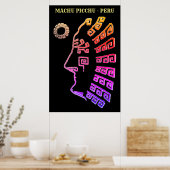 Geweldige Machu Picchu tekening Poster (Keuken)