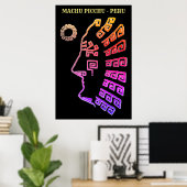Geweldige Machu Picchu tekening Poster (Thuiskantoor)