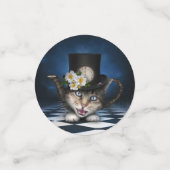 Geweldige Mad Hatter Theepot Cat Whimsical Design Confetti (Kleine voorkant)