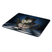 Geweldige Mad Hatter Theepot Cat Whimsical Design Snijplank (Hoek)