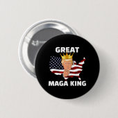 Geweldige MAGA King Ronde Button 5,7 Cm (Voorkant /achterkant)