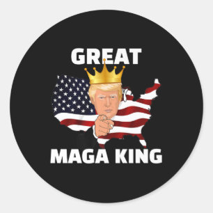 Geweldige MAGA King Ronde Sticker