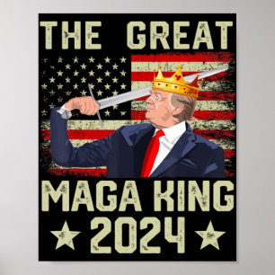 Geweldige MAGA King Trump Biden Political Ultra Me Poster