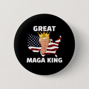 Geweldige MAGA Koning   Ronde Button 5,7 Cm
