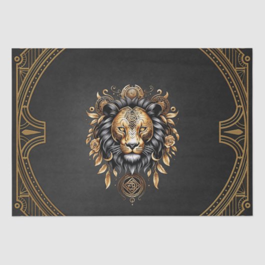 Geweldige majestueuze leeuw tissuepapier (Voorkant)