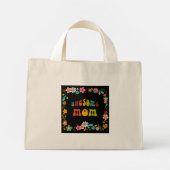 Geweldige mam70's geïnspireerde ventilatorkracht mini tote bag (Achterkant)