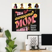 Geweldige mam! Erg leuk, leuk, poster voor mama. B (Thuiskantoor)