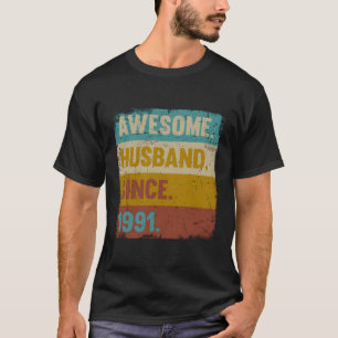 Geweldige man 1991 32e bruiloft Jubileum voor T-shirt