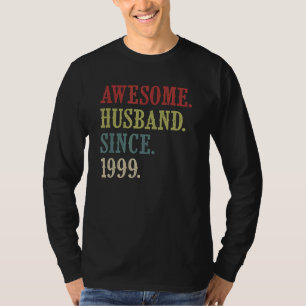 Geweldige man sinds 1999 23 huwelijksfeestdag t-shirt