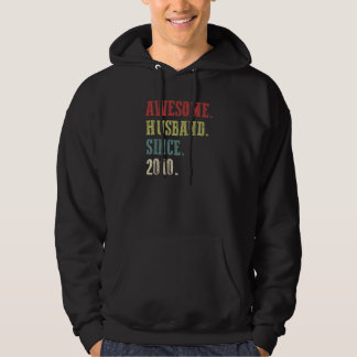 Geweldige man sinds 2010 12 bruiloft hoodie