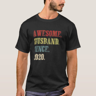 Geweldige man sinds 2020 2 bruiloft t-shirt