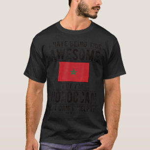 Geweldige Marokkaanse vlag Marokkaanse wortels T-shirt