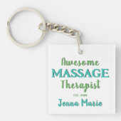 Geweldige massagetherapeut Gepersonaliseerd Sleutelhanger (Voorkant)