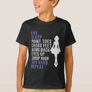 Geweldige meisjes Irish Dance Gift Eat Sleep Repat T-shirt
