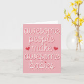 Geweldige Mensen Maken Geweldige Baby's Funny Zwan Kaart (Gele Bloem)