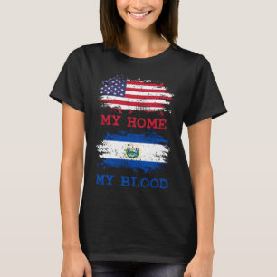 Geweldige Mijn Huis USA Mijn Bloed El Salvador Sal T-shirt