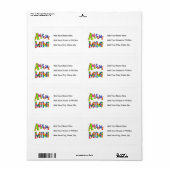 Geweldige Mimi T-shirts en cadeaus Etiket (Full Sheet)