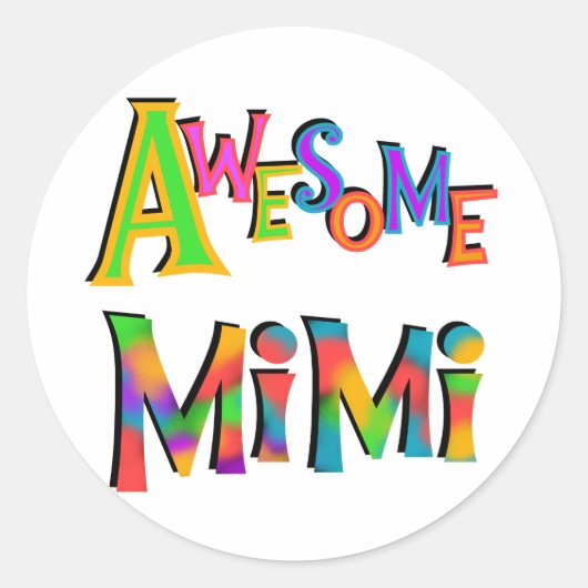 Geweldige Mimi T-shirts en cadeaus Ronde Sticker (Voorkant)